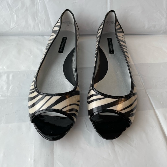 Bandolino peep-toe flats, zebra print, brand new / never worn. - Picture 3 of 7